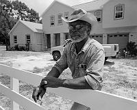  James Z. Brown in front of his 4,200' house he is building for himself